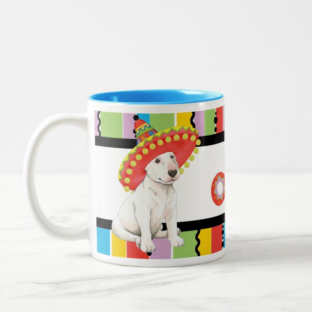 Caneca De Café Em Dois Tons Fiesta Bull Terrier (Esquerda)