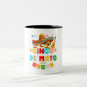 Caneca De Café Em Dois Tons Fiesta Cinco de Mayo