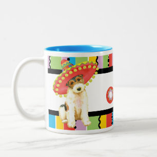 Caneca De Café Em Dois Tons Fiesta Wire Fox Terrier