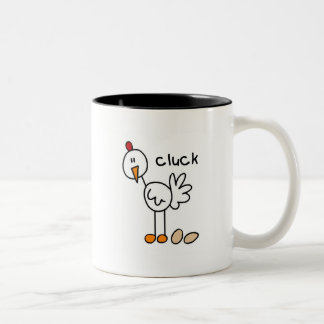 Caneca De Café Em Dois Tons Figura camiseta e presentes da vara da galinha