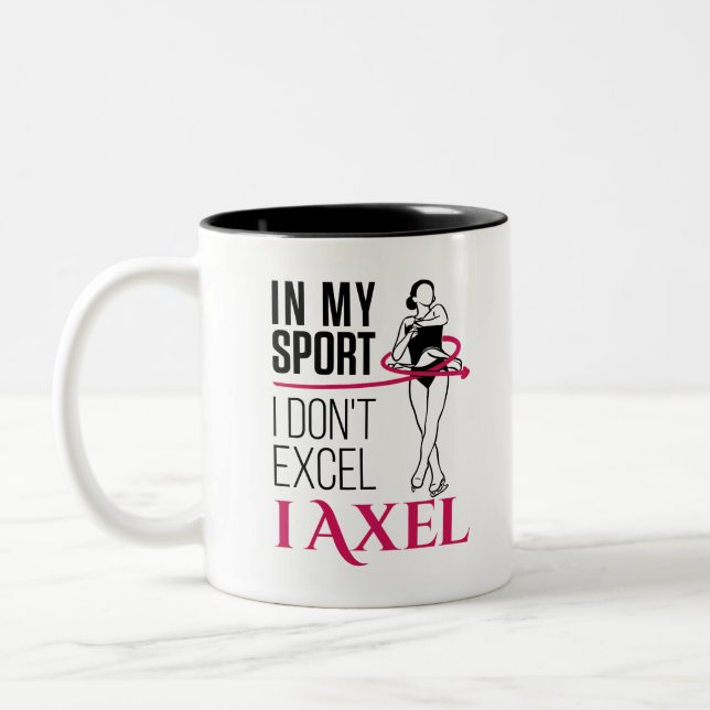 Caneca De Café Em Dois Tons Figura Girls de patinação Axel Pun (Esquerda)