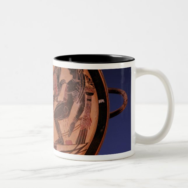 Caneca De Café Em Dois Tons Figura preta kylix (Direita)