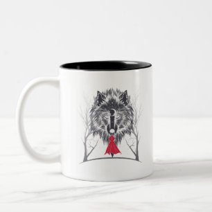 Caneca De Café Em Dois Tons Figurino De Capuz Vermelho Gif Para Meninas