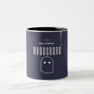 Caneca De Café Em Dois Tons Figurino de Halloween do Woodsboro Horror Club