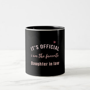 Caneca De Café Em Dois Tons Filha De Natal De Direito De Mor