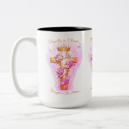 Caneca De Café Em Dois Tons Filha do Rei - Realeza em Cristo