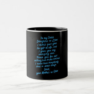 Caneca De Café Em Dois Tons Filha Engraçada De Direito Para Minha Querida Filh