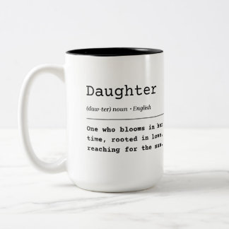 Caneca De Café Em Dois Tons Filha - Enraizada no Amor