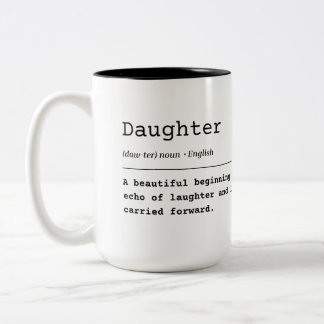 Caneca De Café Em Dois Tons Filha - Um Belo Começo