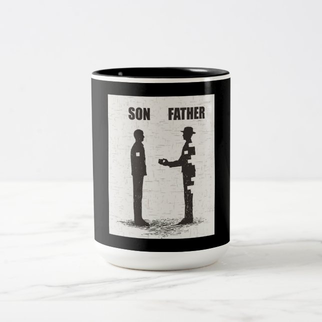 Caneca De Café Em Dois Tons Filho E Pai (Centro)