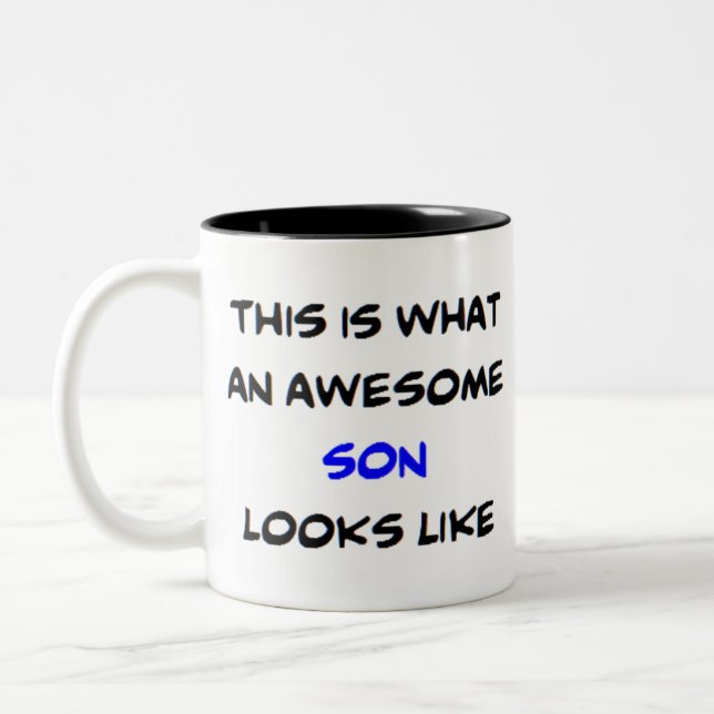 Caneca De Café Em Dois Tons filho, incrível (Esquerda)