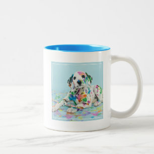 Caneca De Café Em Dois Tons Filhote de cachorro Dalmatian