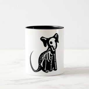 Caneca De Café Em Dois Tons Filhote de cachorro de esqueleto
