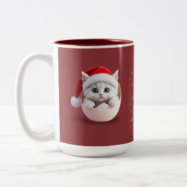 Caneca De Café Em Dois Tons Filhote de Natal