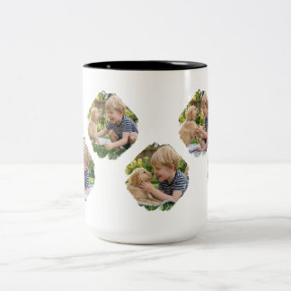 Caneca De Café Em Dois Tons Filhote Fofo E Menino 5 Imagens