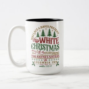 Caneca De Café Em Dois Tons Filme de Férias de Natal Branco Aconchegante – Fel