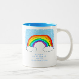 Caneca De Café Em Dois Tons Filosofia Arco-Íris de Café de Dois Toneladas