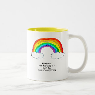 Caneca De Café Em Dois Tons Filosofia do arco-íris