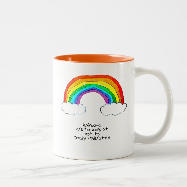 Caneca De Café Em Dois Tons Filosofia do arco-íris (Direita)