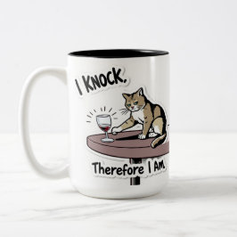 Caneca De Café Em Dois Tons Filosofia do Gato