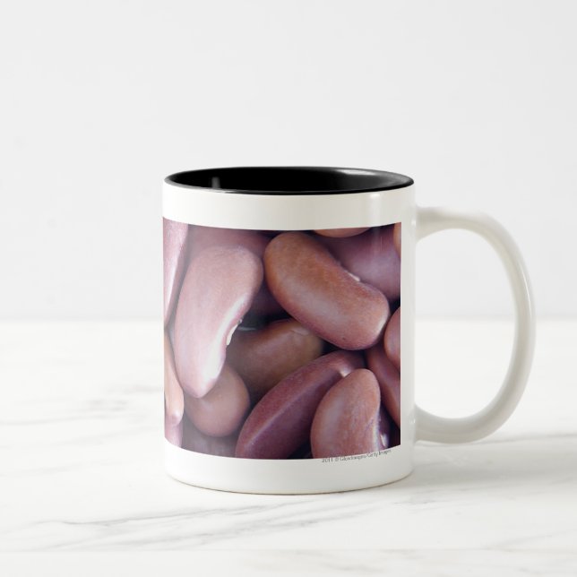 Caneca De Café Em Dois Tons Fim-acima do feijão vermelho (Direita)