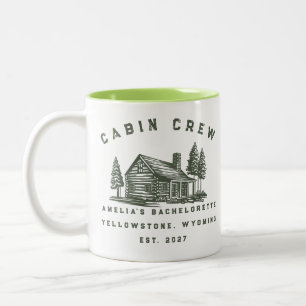Caneca De Café Em Dois Tons Fim de semana de camping com tema de acampamento p