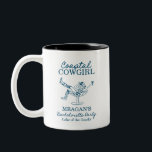 Caneca De Café Em Dois Tons Fim de Semana de Festa de solteira de Cowgirl Cost<br><div class="desc">Festa de solteira de Cowgirl Costeira Fim de Semana Coffee Mug Esta Festa de solteira de Cowgirl Costeira é um favor perfeito para suas meninas! Edite facilmente a maioria do texto e adicione seu nome à parte traseira! Toda a parte do cliente, o plano de fundo e o texto podem...</div>