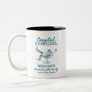 Caneca De Café Em Dois Tons Fim de Semana de Festa de solteira de Cowgirl Cost