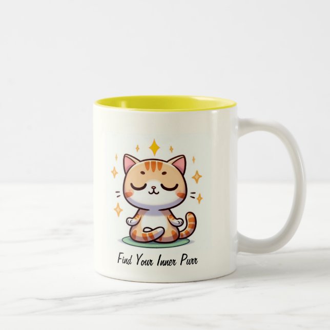 Caneca De Café Em Dois Tons Find Your Inner Purr (Direita)