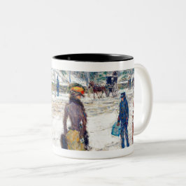 Caneca De Café Em Dois Tons Fine Art New York Street (1902), por Frederick Has