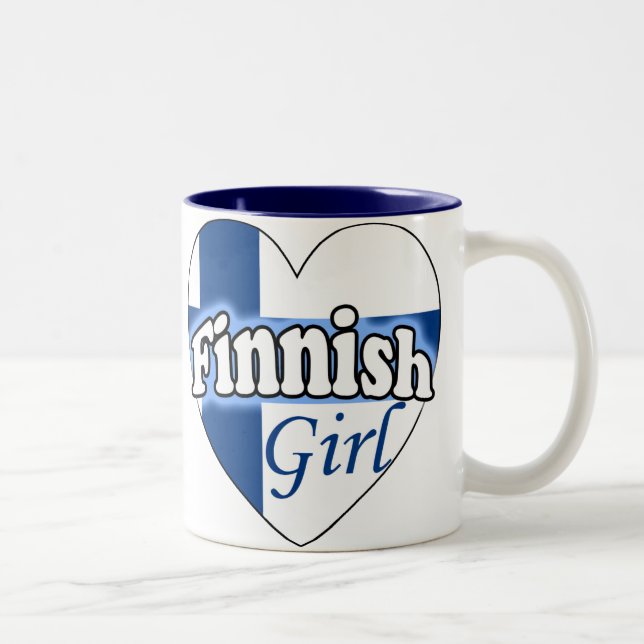 Caneca De Café Em Dois Tons Finnish Girl (Direita)