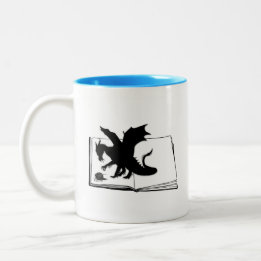 Caneca De Café Em Dois Tons Fios do Livro de Dragões