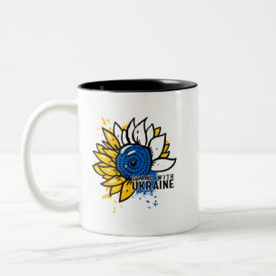 Caneca De Café Em Dois Tons Fique com a Ucrânia