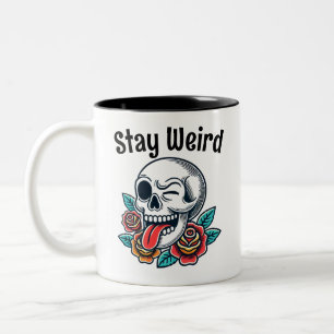 Caneca De Café Em Dois Tons Fique estranho