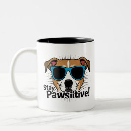 Caneca De Café Em Dois Tons Fique Pawsitive Mug