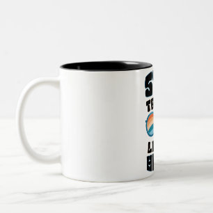 Caneca De Café Em Dois Tons Fique Trippy Hippie Pequeno - Desi Psicodélico Ret