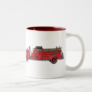 Caneca De Café Em Dois Tons Fire Truck_01 & 02