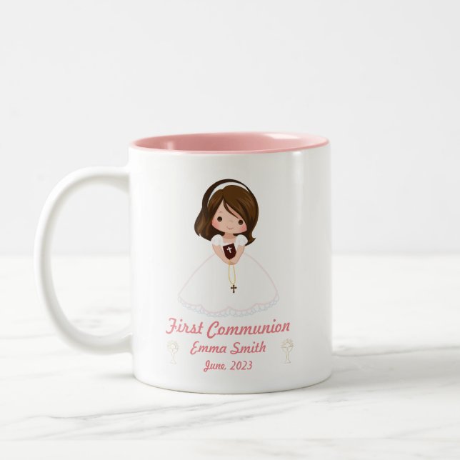 Caneca De Café Em Dois Tons First Communion Mug (Esquerda)