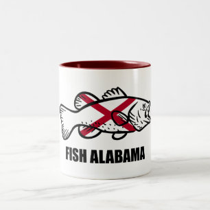 Caneca De Café Em Dois Tons Fish Alabama