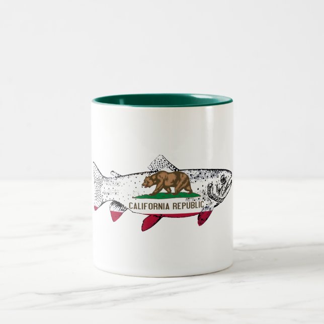 Caneca De Café Em Dois Tons Fish California Trout (Centro)