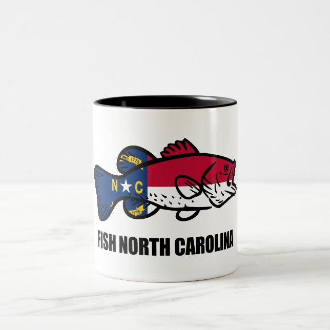 Caneca De Café Em Dois Tons Fish Carolina do Norte (Centro)