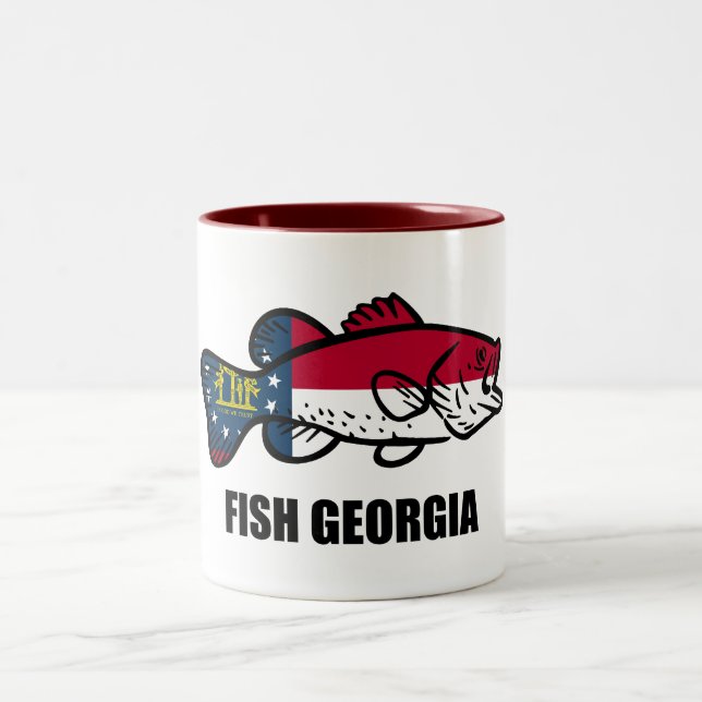 Caneca De Café Em Dois Tons Fish Georgia (Centro)