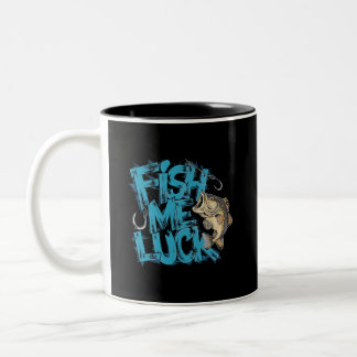 Caneca De Café Em Dois Tons Fish Me Luck Graffiti Bass Art