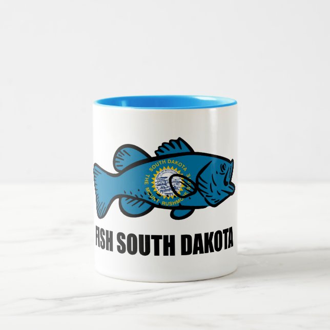 Caneca De Café Em Dois Tons Fish South Dakota (Centro)
