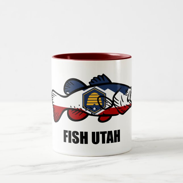 Caneca De Café Em Dois Tons Fish Utah (Centro)