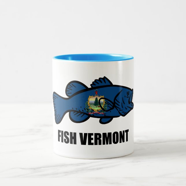Caneca De Café Em Dois Tons Fish Vermont (Centro)