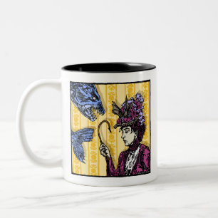 Caneca De Café Em Dois Tons Fishhook - Gótico Pop Surreal