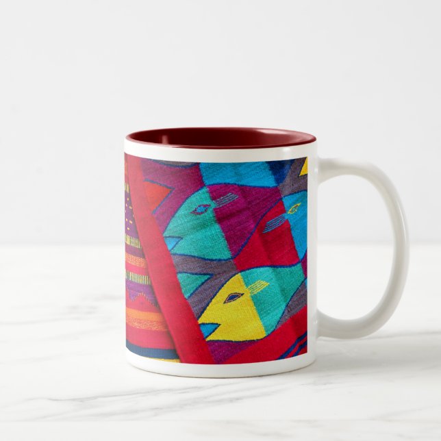 Caneca De Café Em Dois Tons Fishs do mar (Direita)