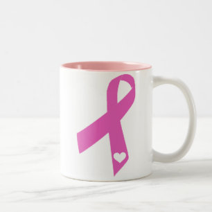 Caneca De Café Em Dois Tons Fita cor-de-rosa