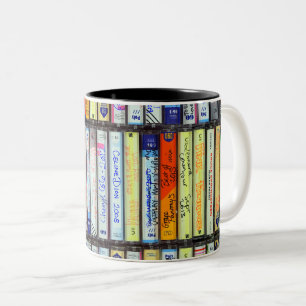 Caneca De Café Em Dois Tons Fitas de cassete